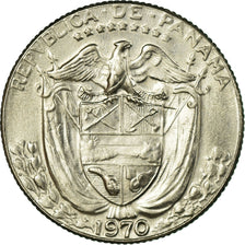 Coin, Panama, 1/10 Balboa, 1970, EF(40-45), Copper-Nickel Clad Copper, KM:10
