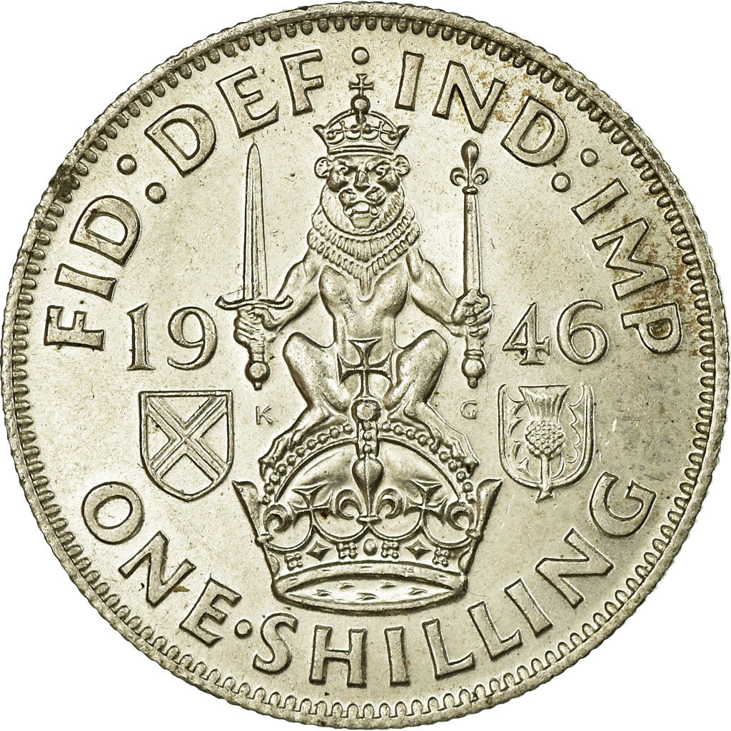 Coin, Great Britain, George VI, Shilling, 1946, EF(40-45), Silver, KM:854