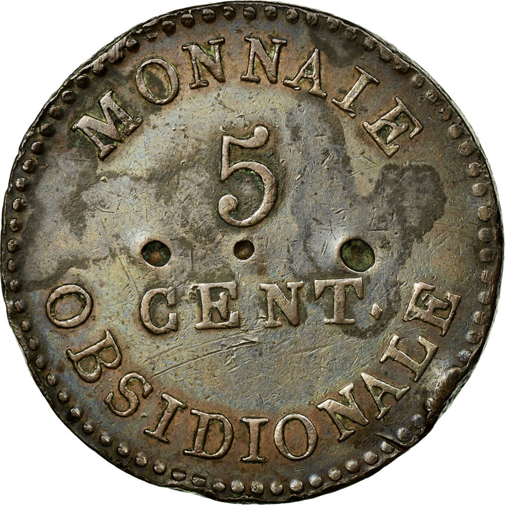 Coin, FRENCH STATES, ANTWERP, 5 Centimes, 1814, Anvers, VF(30-35), Bronze