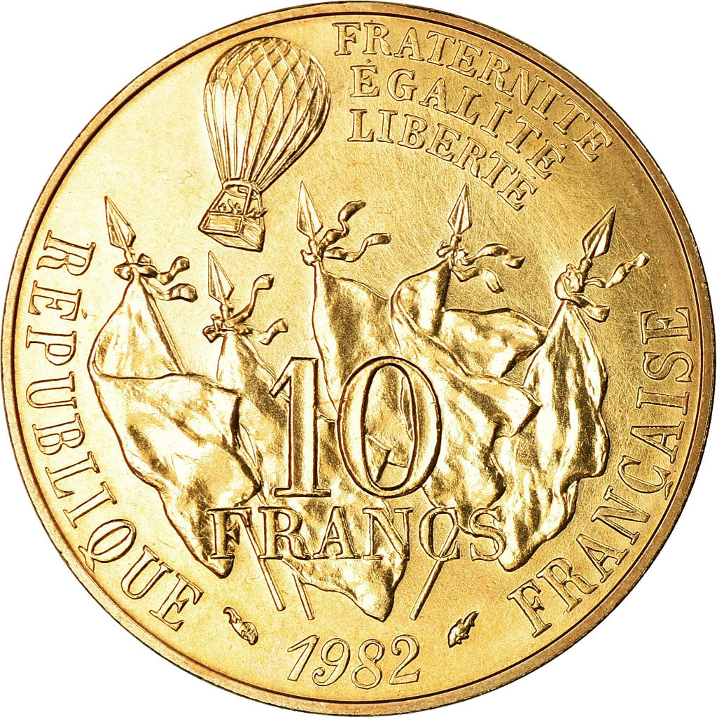 Coin, France, Gambetta, 10 Francs, 1982, Paris, MS(65-70), Nickel-Bronze
