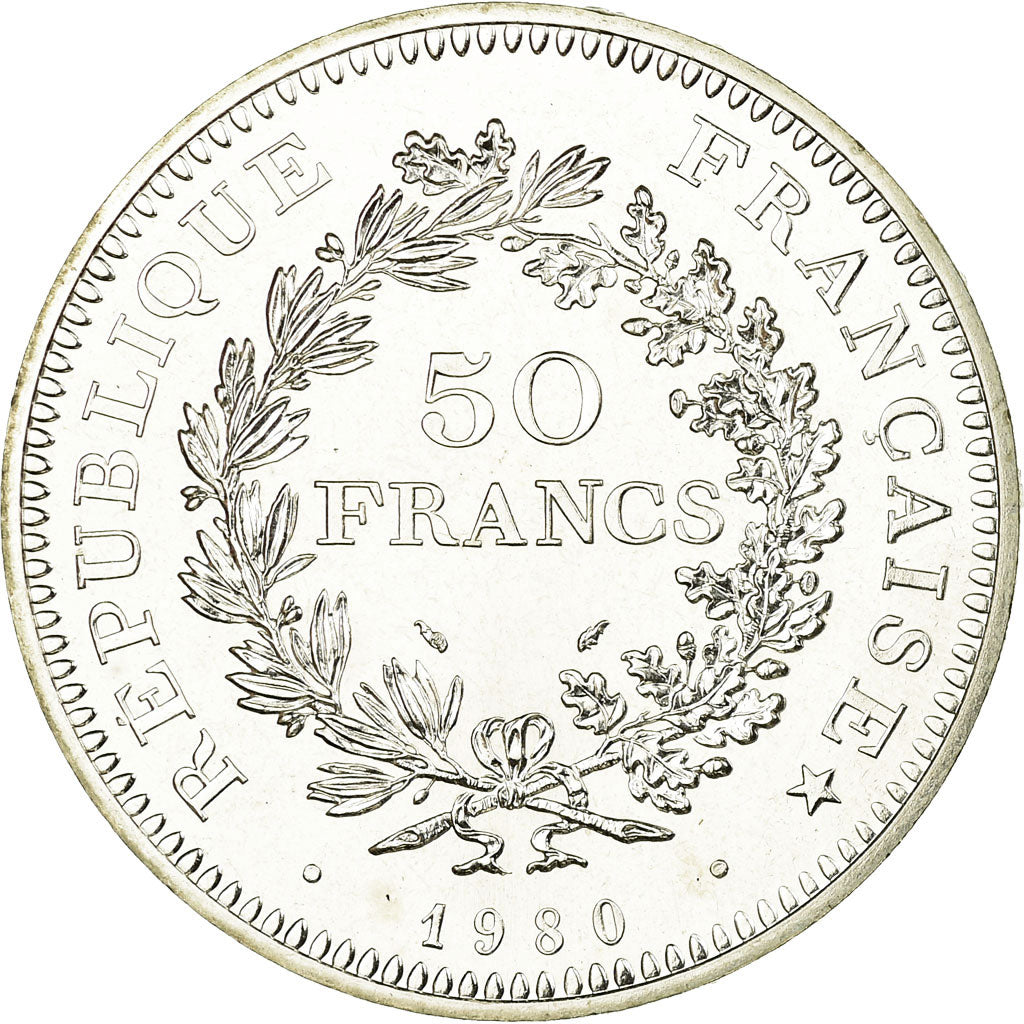 Monnaie, France, Hercule, 50 Francs, 1980, Paris, FDC, Argent, Gadoury:882