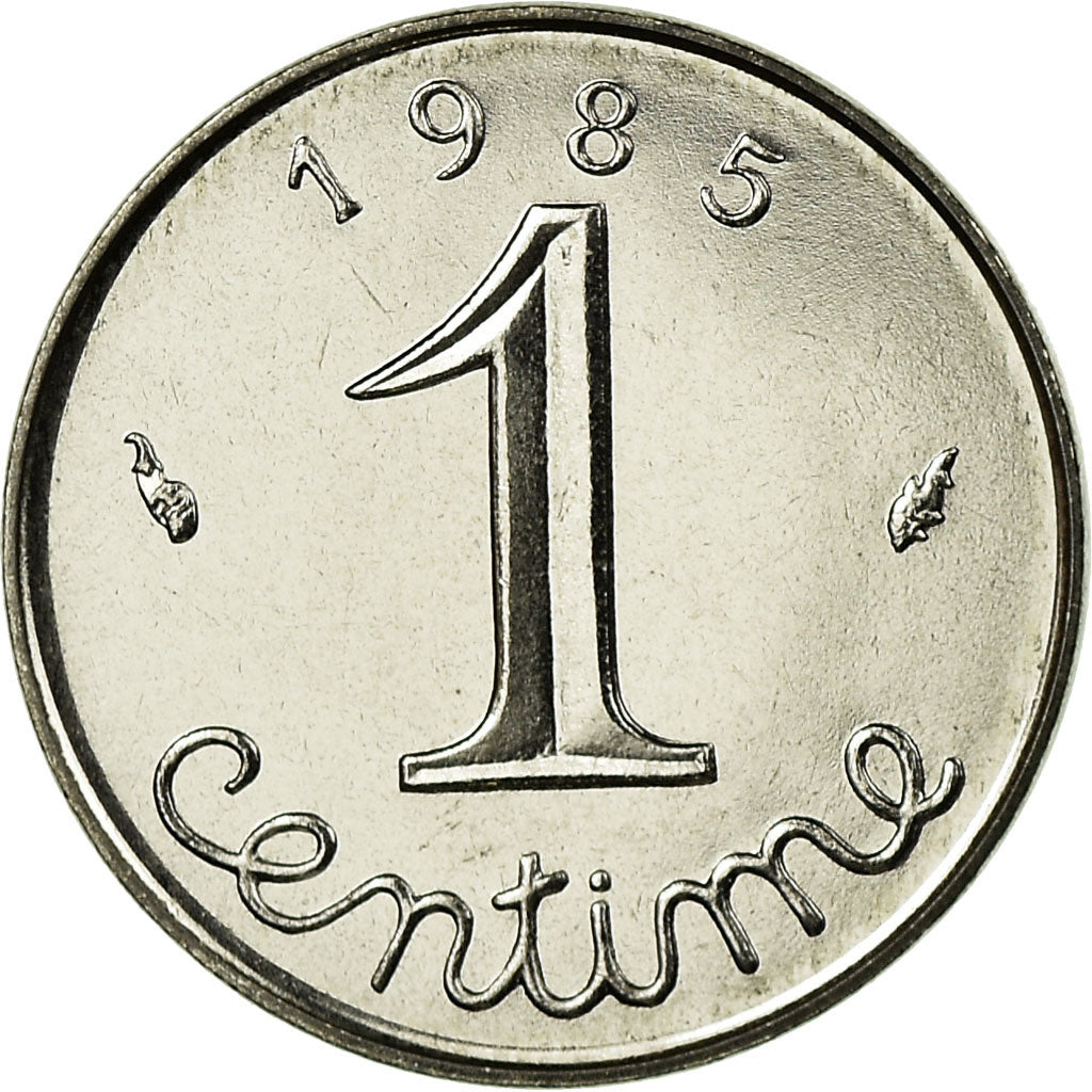 Moneta, Francja, Épi, Centime, 1985, Paris, MS(65-70), Stal nierdzewna, KM:928