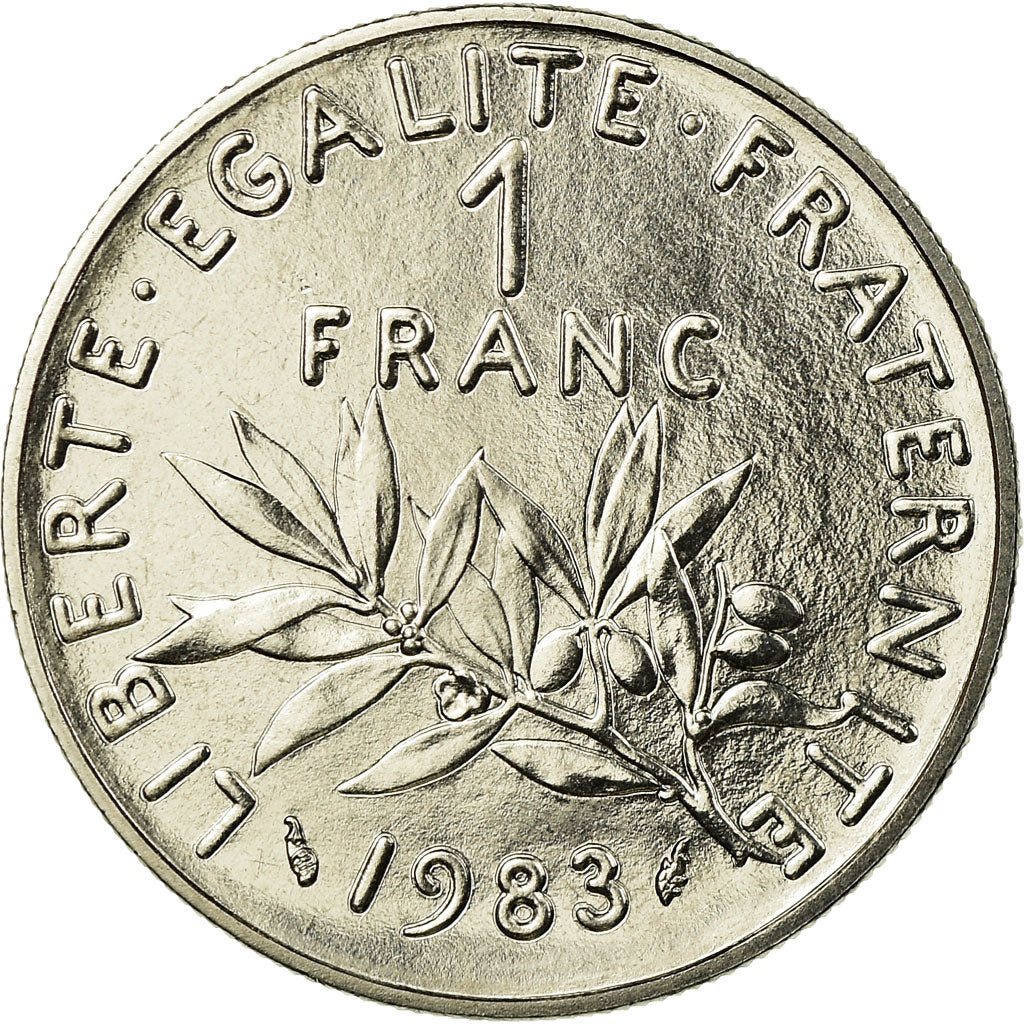 Coin, France, Semeuse, Franc, 1983, Paris, MS(65-70), Nickel, KM:925.1