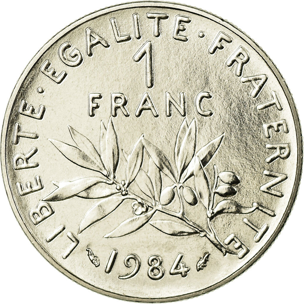 Coin, France, Semeuse, Franc, 1984, Paris, MS(65-70), Nickel, KM:925.1