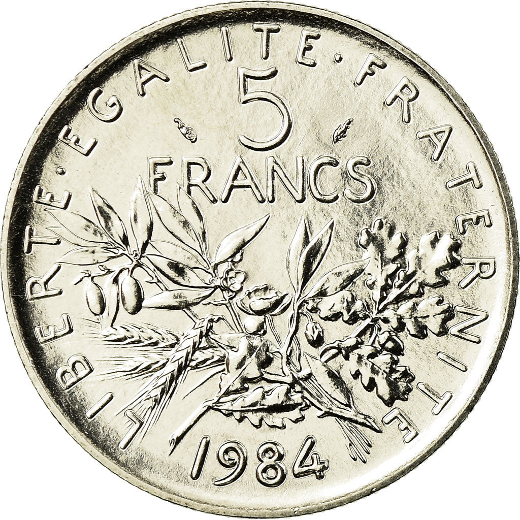 Münze, Frankreich, Semeuse, 5 Francs, 1984, Paris, STGL, Nickel Clad