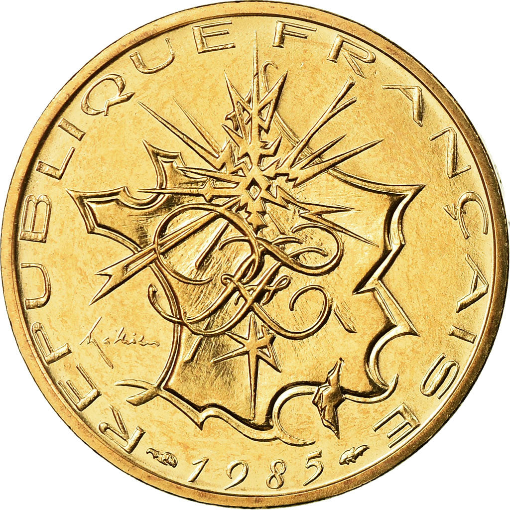Coin, France, Mathieu, 10 Francs, 1985, Paris, MS(65-70), Nickel-brass, KM:940