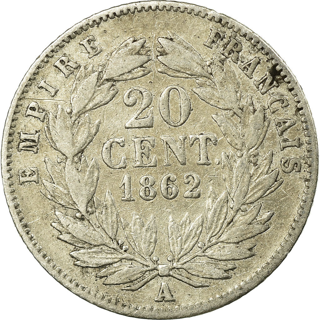 Coin, France, Napoleon III, Napoléon III, 20 Centimes, 1862, Paris, VF(30-35)
