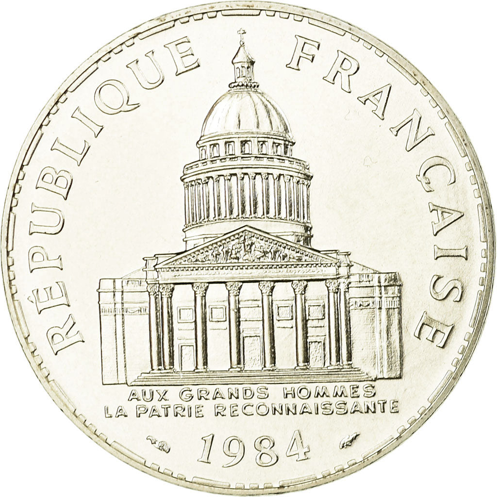 Coin, France, Panthéon, 100 Francs, 1984, Paris, MS(65-70), Silver, KM:951.1