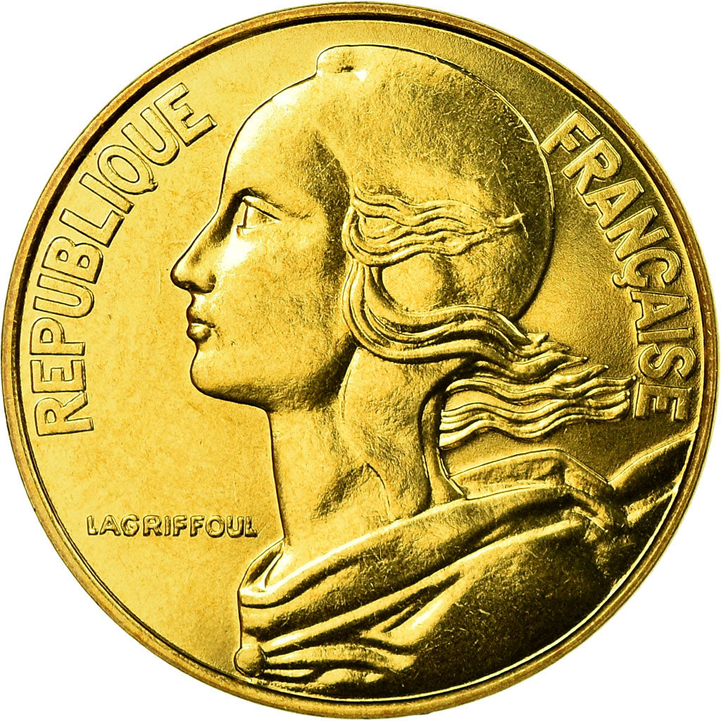 Moeda, França, Marianne, 20 Centimes, 1986, Paris, MS(65-70), Alumínio-Bronze