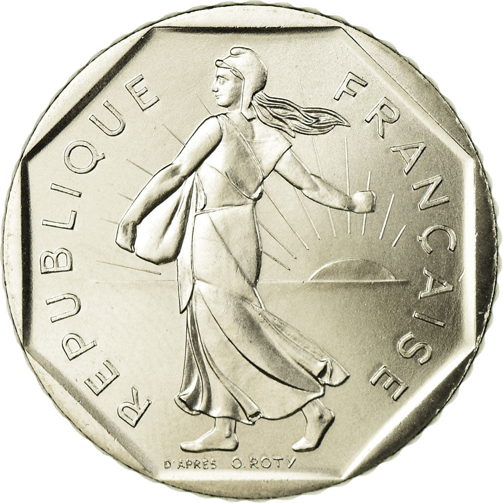 Munten, Frankrijk, Semeuse, 2 Francs, 1986, Paris, FDC, Nickel, KM:942.1