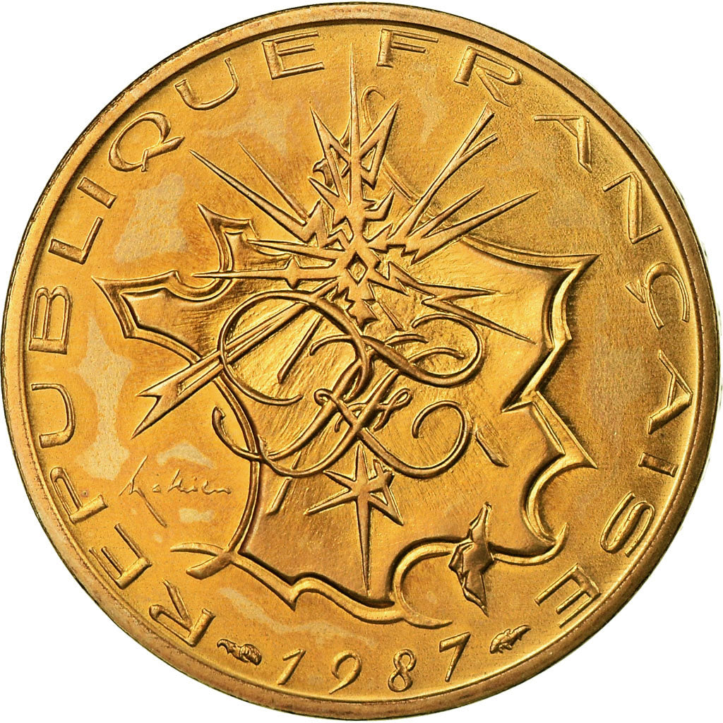 Coin, France, Mathieu, 10 Francs, 1987, Paris, MS(65-70), Nickel-brass, KM:940