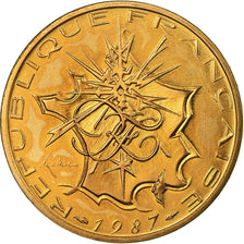Coin, France, Mathieu, 10 Francs, 1987, Paris, MS(65-70), Nickel-brass, KM:940