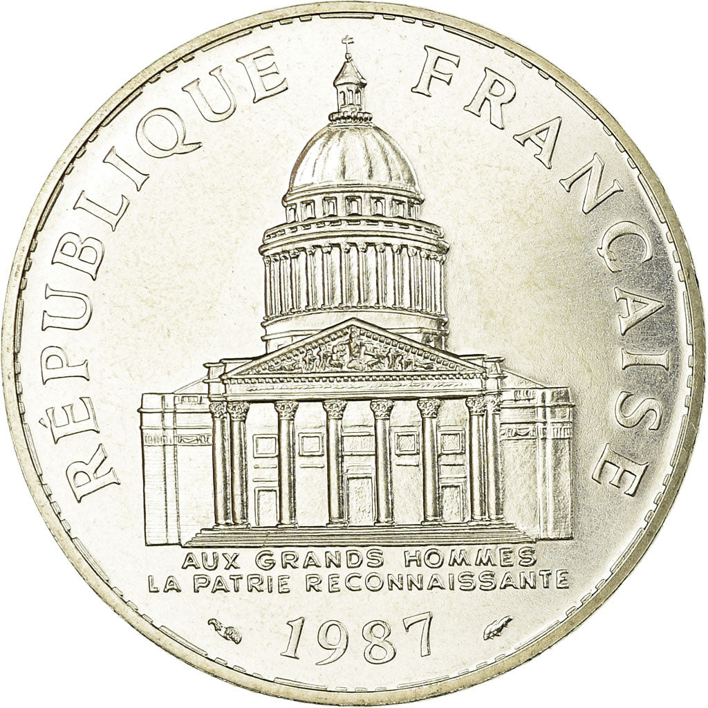 Coin, France, Panthéon, 100 Francs, 1987, Paris, MS(65-70), Silver, KM:951.1