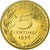 Moneta, Francia, Marianne, 5 Centimes, 1976, Paris, FDC, Alluminio-bronzo