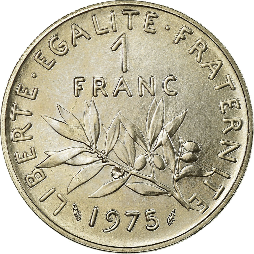 Coin, France, Semeuse, Franc, 1975, Paris, MS(65-70), Nickel, KM:925.1