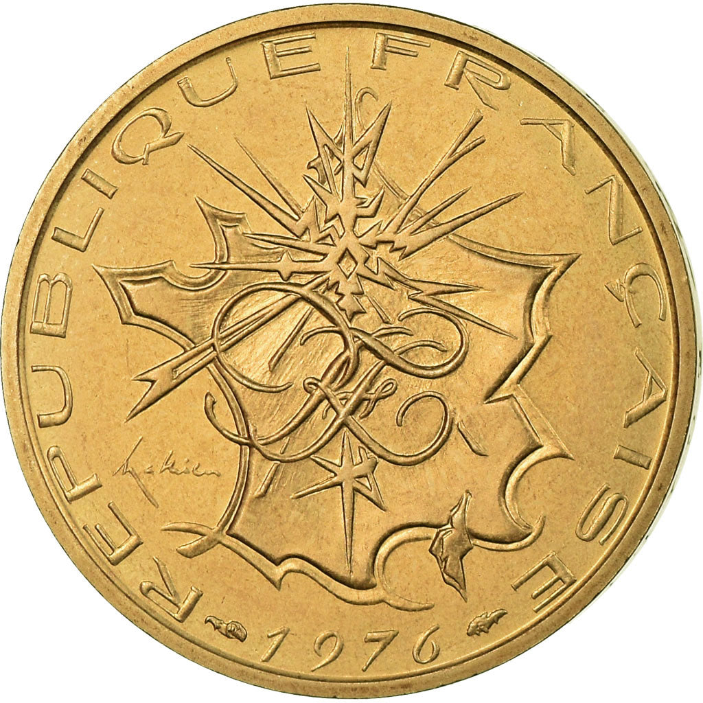 Coin, France, Mathieu, 10 Francs, 1976, Paris, MS(65-70), Nickel-brass, KM:940