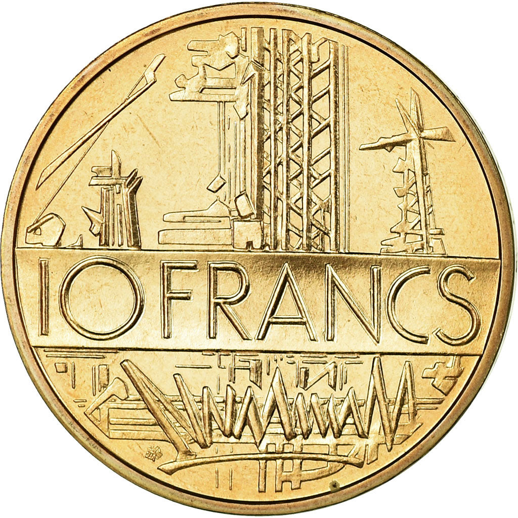 Coin, France, Mathieu, 10 Francs, 1976, Paris, MS(65-70), Nickel-brass, KM:940