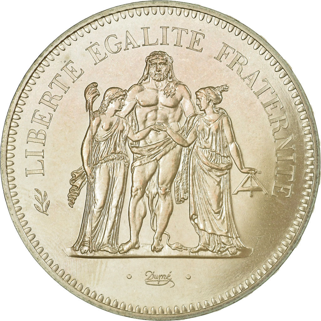 Coin, France, Hercule, 50 Francs, 1975, Paris, MS(65-70), Silver, KM:941.1