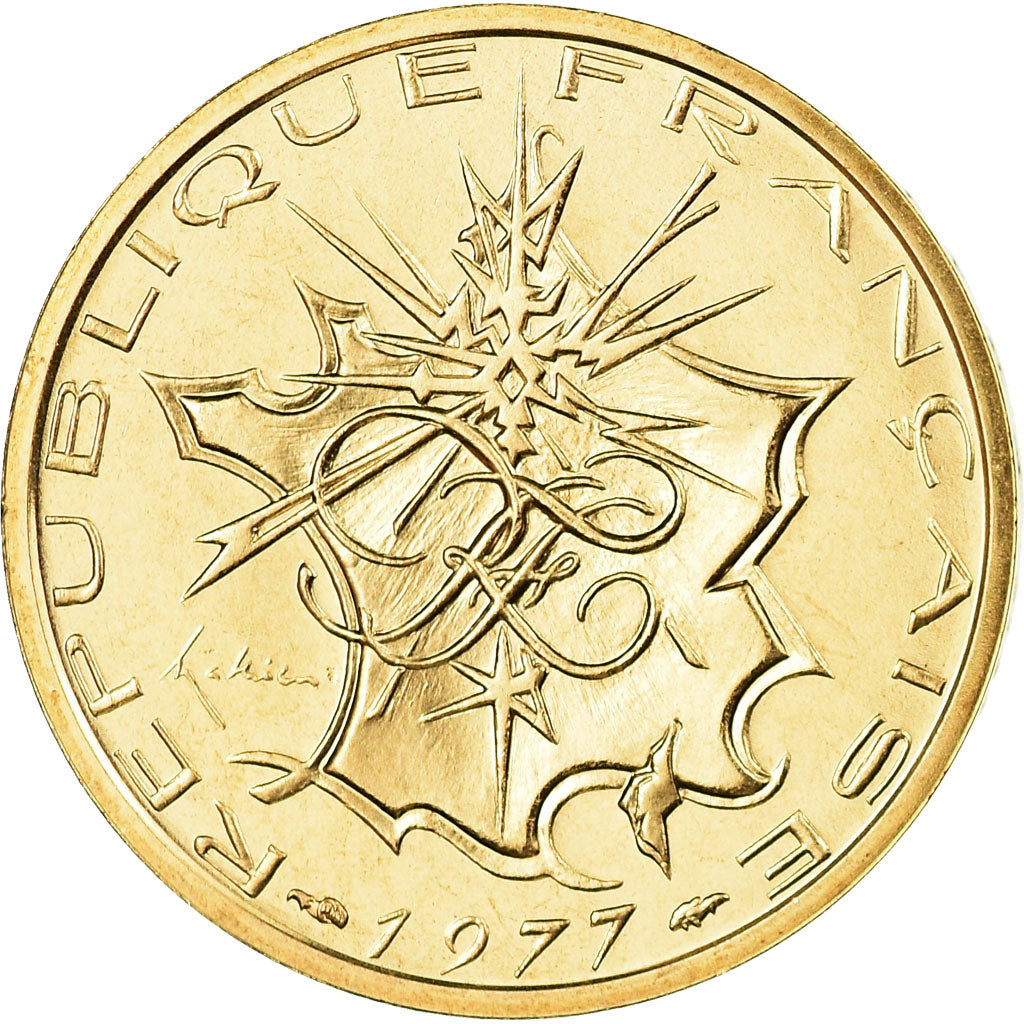 Coin, France, Mathieu, 10 Francs, 1977, Paris, MS(65-70), Nickel-brass, KM:940