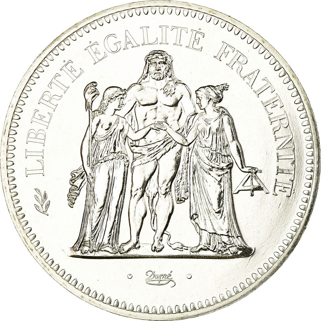 Coin, France, Hercule, 50 Francs, 1977, Paris, MS(65-70), Silver, KM:941.1