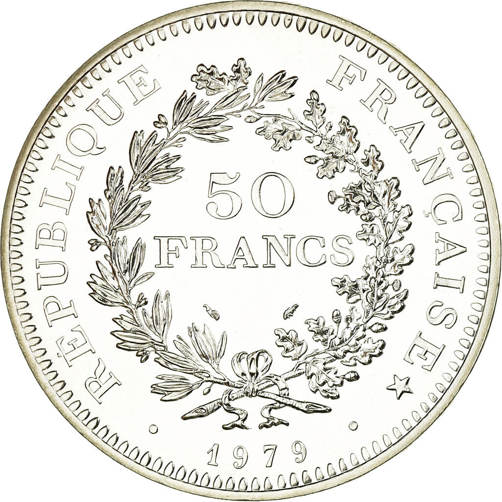 Coin, France, Hercule, 50 Francs, 1979, Paris, MS(65-70), Silver, KM:941.1