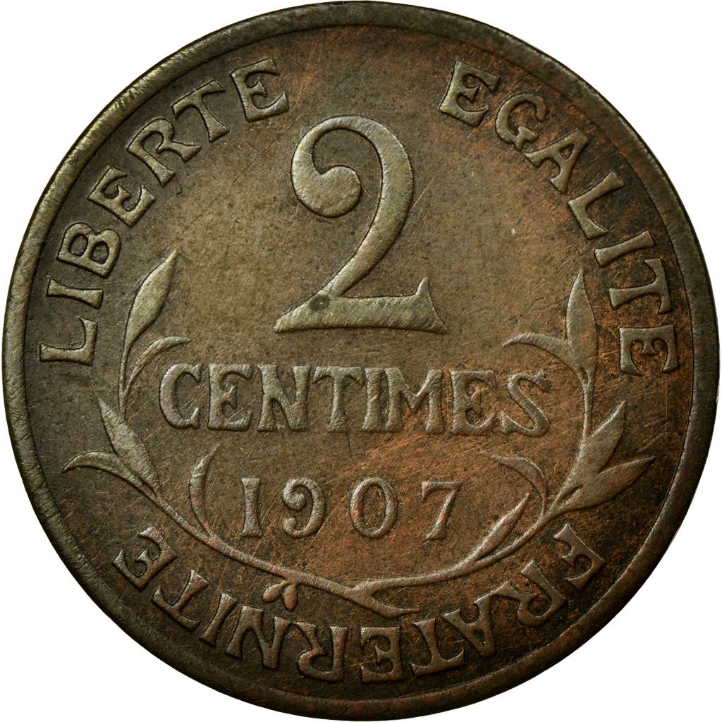 Coin, France, Dupuis, 2 Centimes, 1907, VF(30-35), Bronze, Gadoury:107