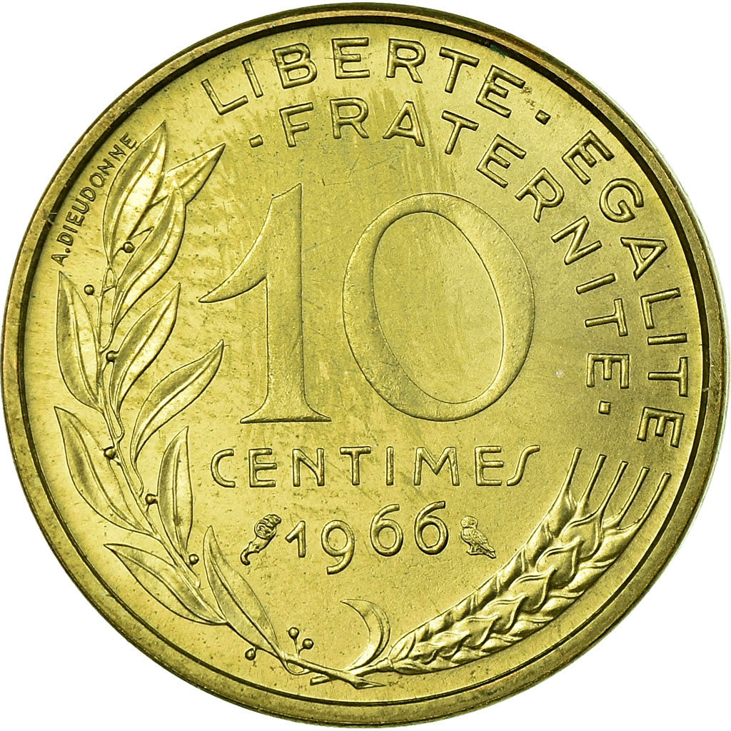 Monnaie, France, Marianne, 10 Centimes, 1966, Paris, SUP+, Aluminum-Bronze