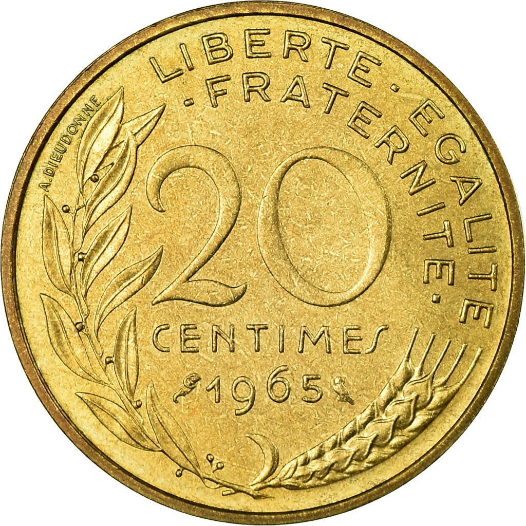 Monnaie, France, Marianne, 20 Centimes, 1965, Paris, FDC, Aluminum-Bronze