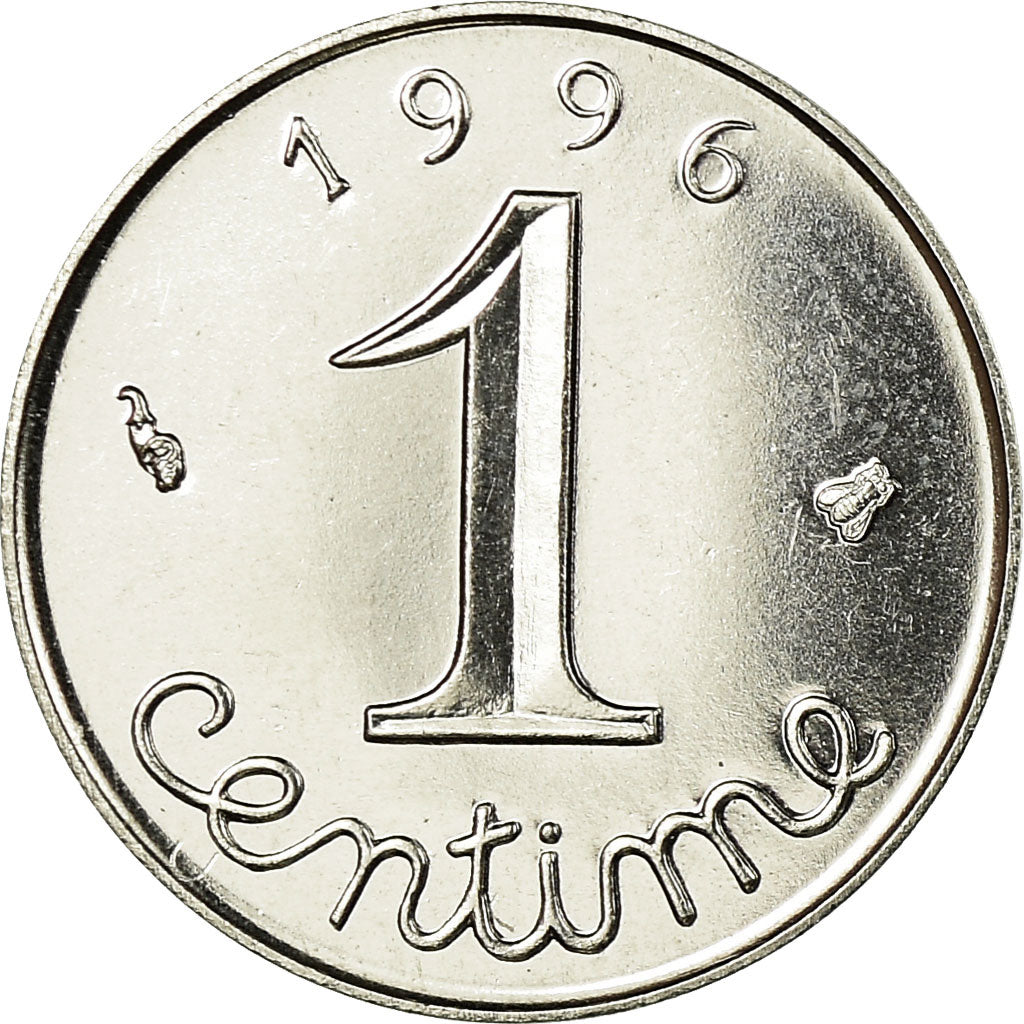 Coin, France, Épi, Centime, 1996, Paris, MS(65-70), Stainless Steel, KM:928