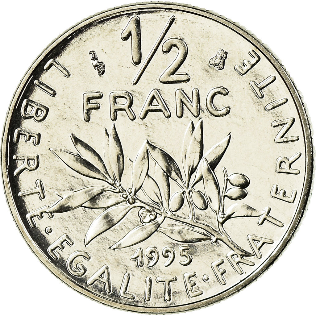 Coin, France, Semeuse, 1/2 Franc, 1995, Paris, MS(65-70), Nickel, KM:931.1
