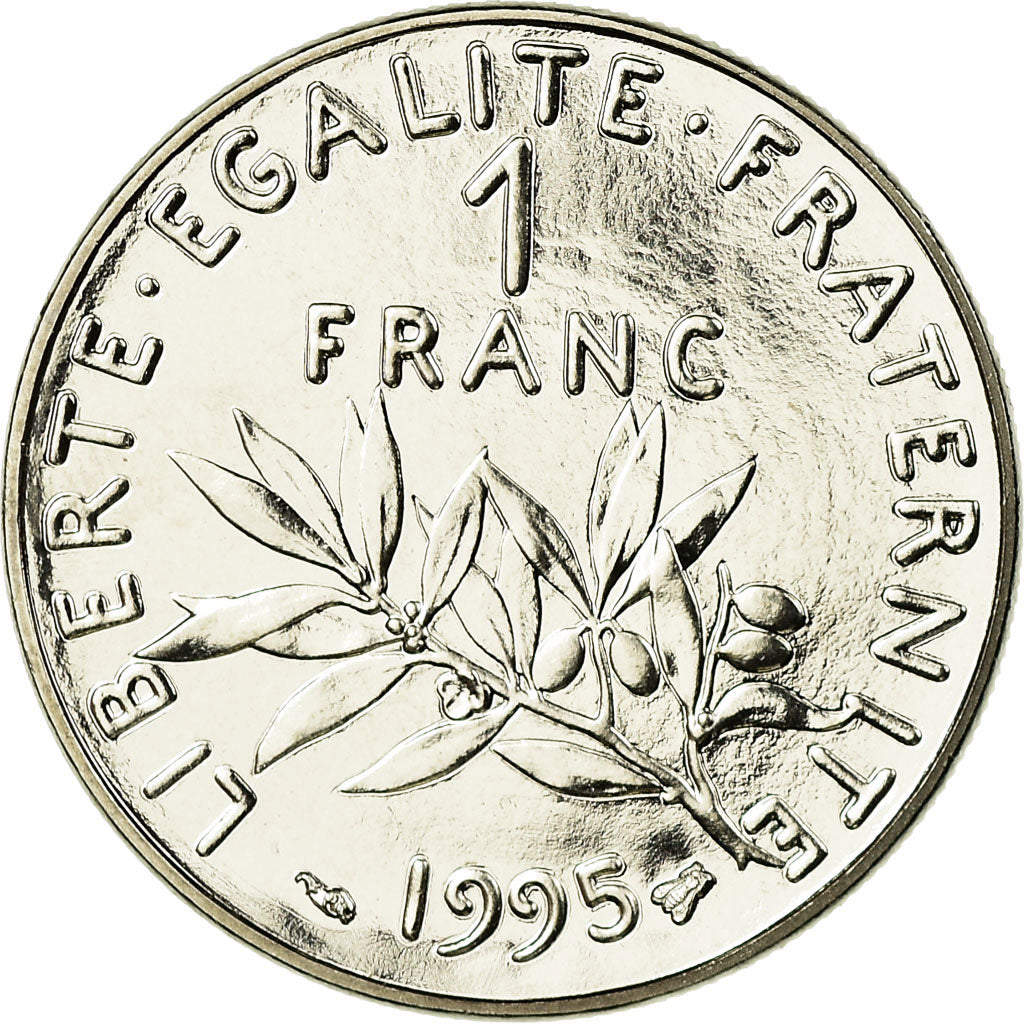 Coin, France, Semeuse, Franc, 1995, Paris, MS(65-70), Nickel, KM:925.1