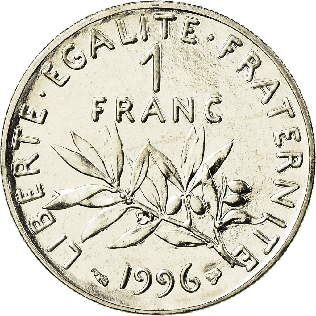 Munten, Frankrijk, Semeuse, Franc, 1996, Paris, FDC, Nickel, KM:925.1