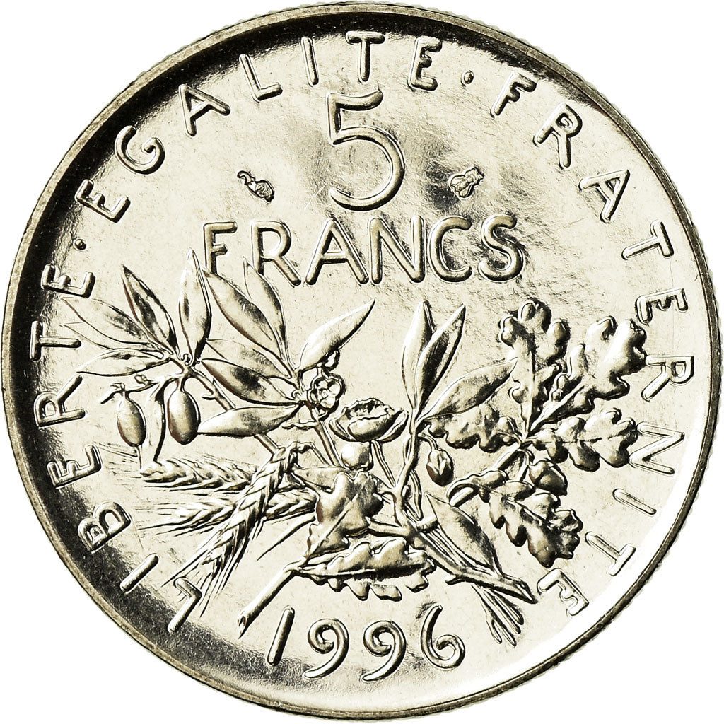 Coin, France, Semeuse, 5 Francs, 1996, Paris, MS(65-70), Nickel Clad