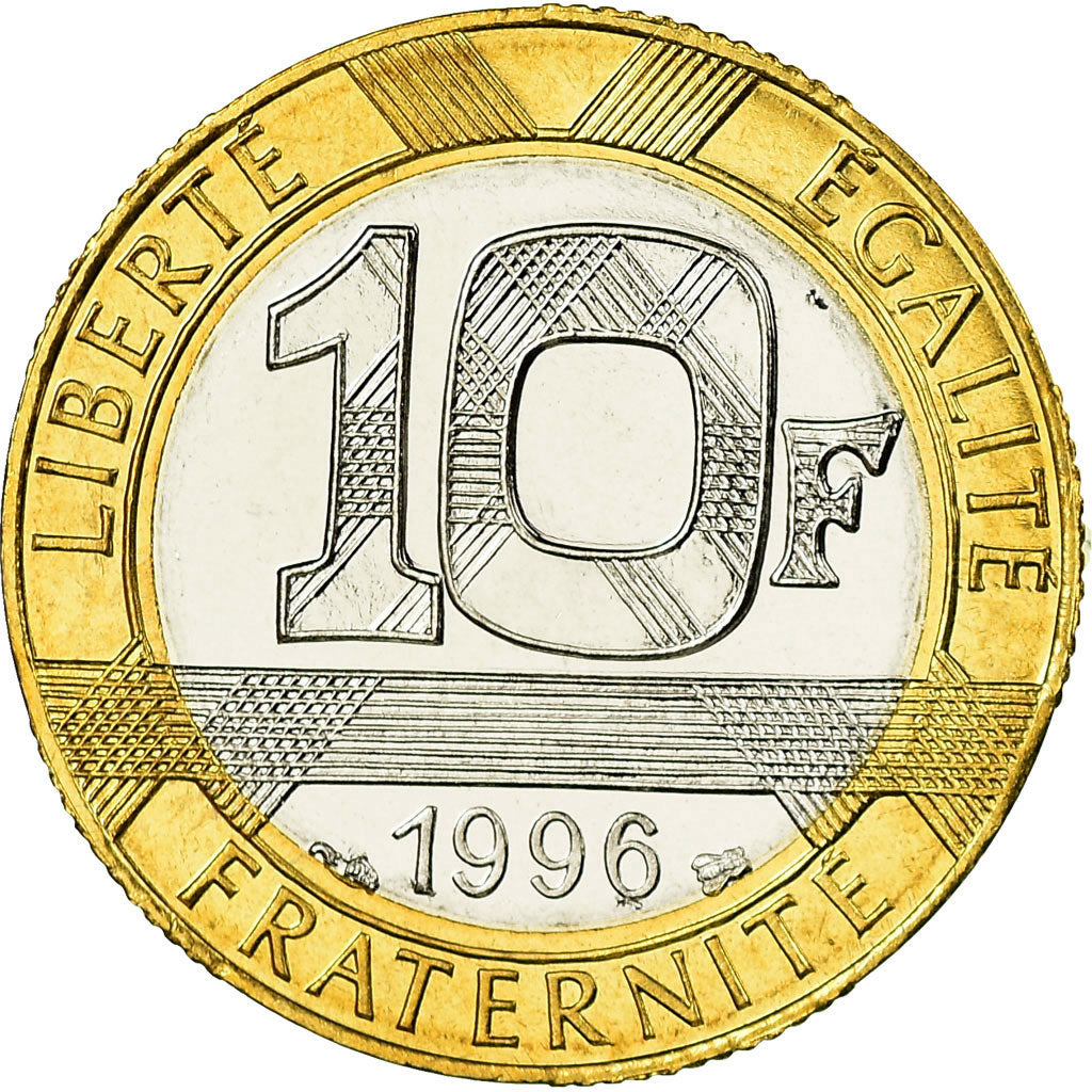 Coin, France, Génie, 10 Francs, 1996, Paris, MS(65-70), Aluminum-Bronze