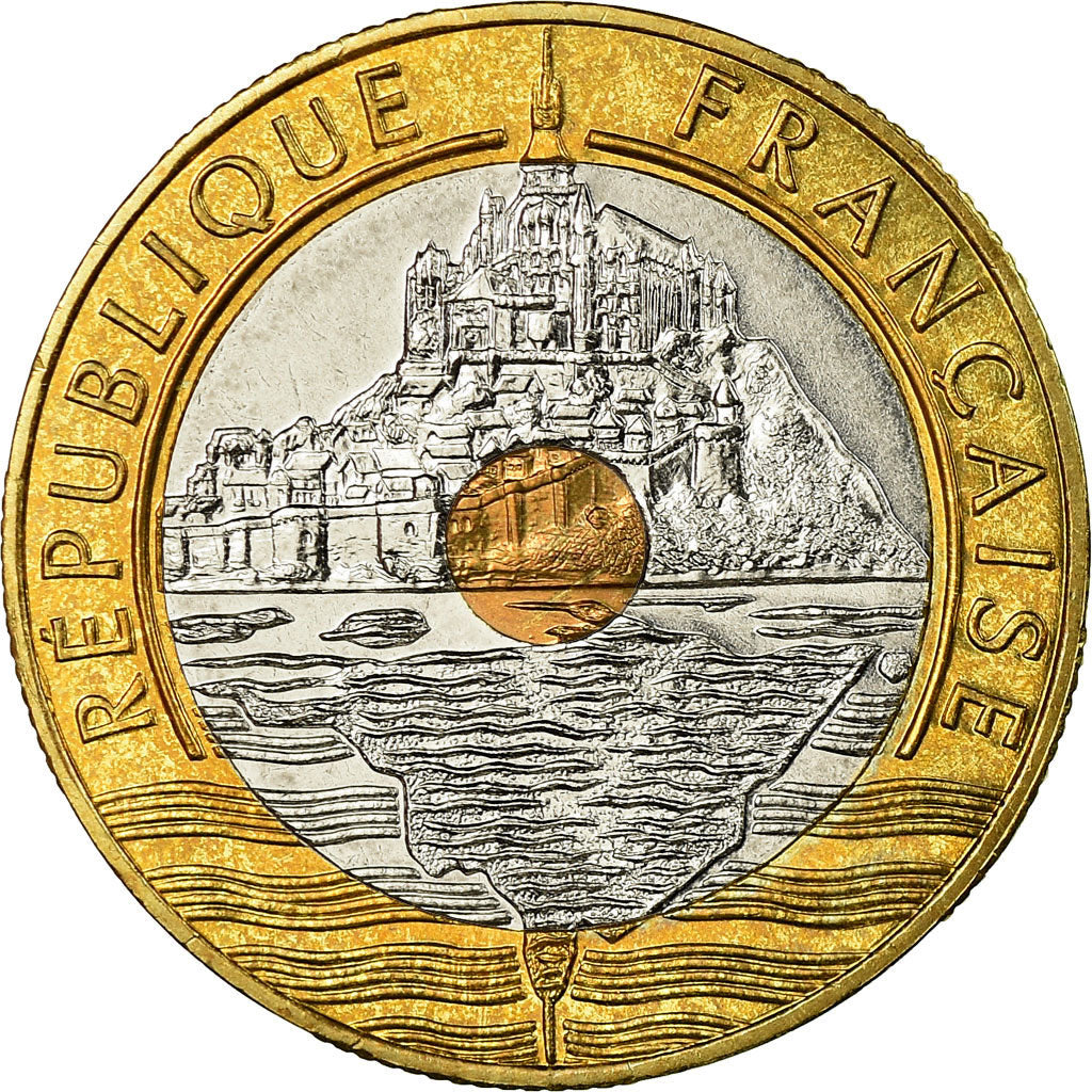 Münze, Frankreich, Mont Saint Michel, 20 Francs, 1996, Paris, STGL