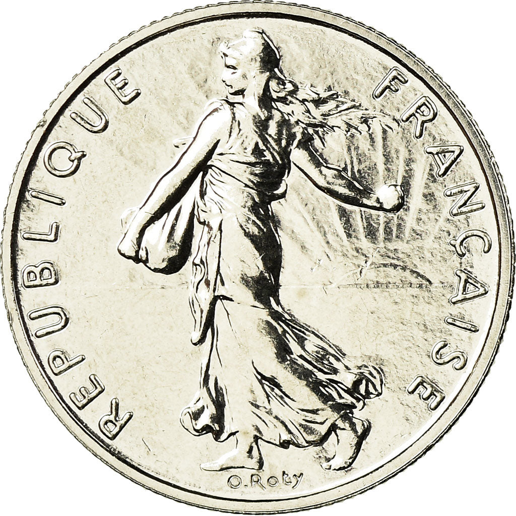 Moeda, França, Semeuse, 1/2 Franc, 2001, Paris, MS(65-70), Níquel, KM:931.2