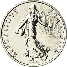 Moeda, França, Semeuse, 1/2 Franc, 2001, Paris, MS(65-70), Níquel, KM:931.2