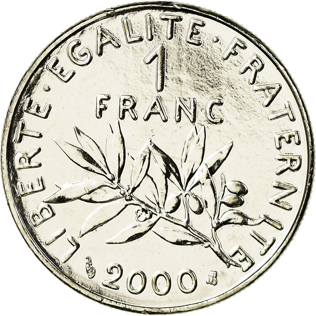 Coin, France, Semeuse, Franc, 2000, Paris, MS(65-70), Nickel, KM:925.2
