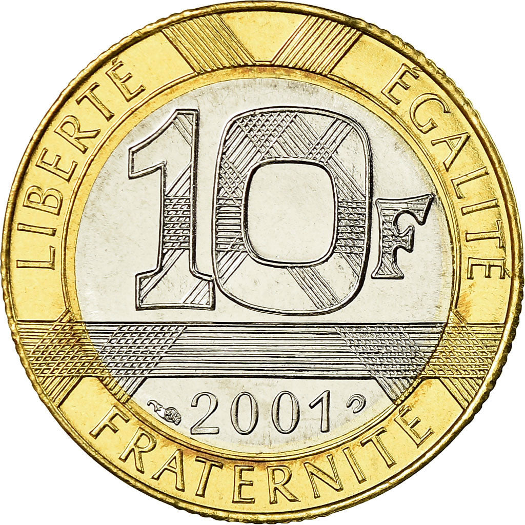 Coin, France, Génie, 10 Francs, 2001, Paris, MS(65-70), Aluminum-Bronze