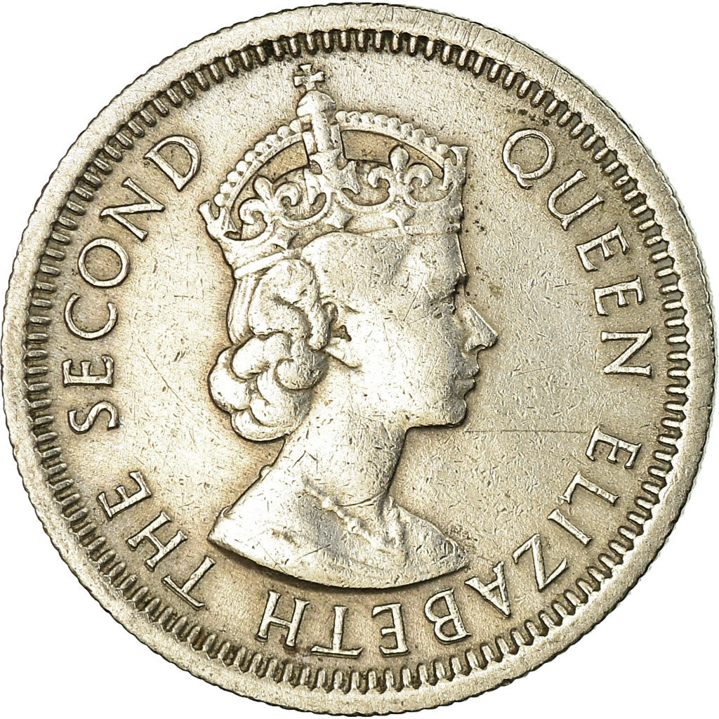 Monnaie, Etats des caraibes orientales, Elizabeth II, 10 Cents, 1955, TTB