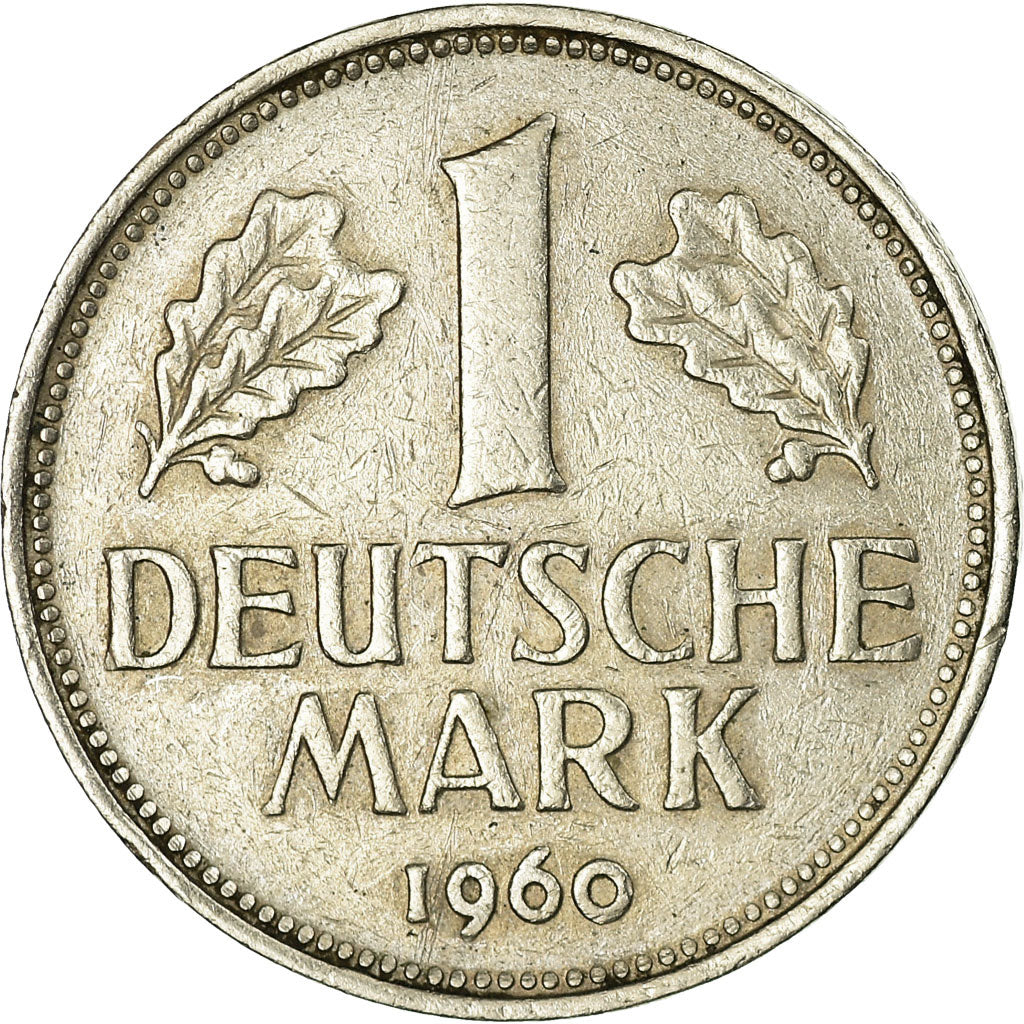 Coin, GERMANY - FEDERAL REPUBLIC, Mark, 1960, Stuttgart, EF(40-45)
