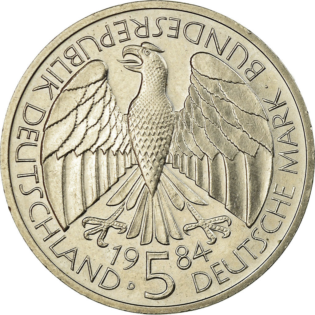 Coin, GERMANY - FEDERAL REPUBLIC, 5 Mark, 1984, Munich, Germany, EF(40-45)