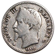 FRANCE, Napoléon III, 50 Centimes, 1868, Paris, KM #814.1, VF(20-25), Silver, 18