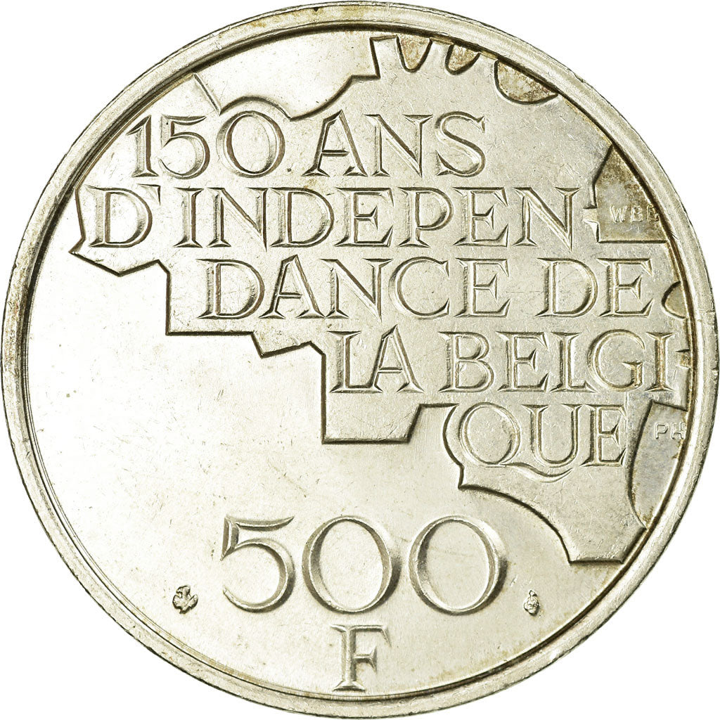 Coin, Belgium, 500 Francs, 500 Frank, 1980, Brussels, EF(40-45), Silver Clad
