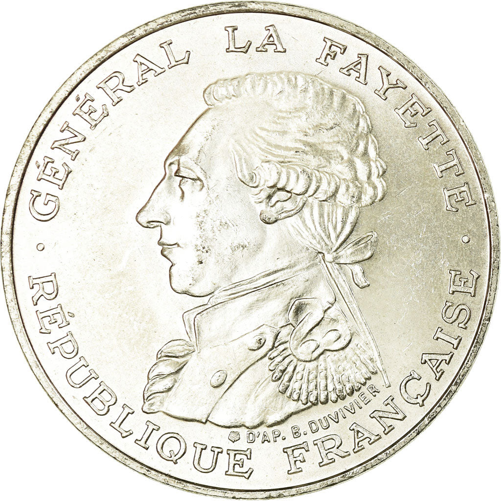 Monnaie, France, Lafayette, 100 Francs, 1987, TTB+, Argent, Gadoury:902, KM:962