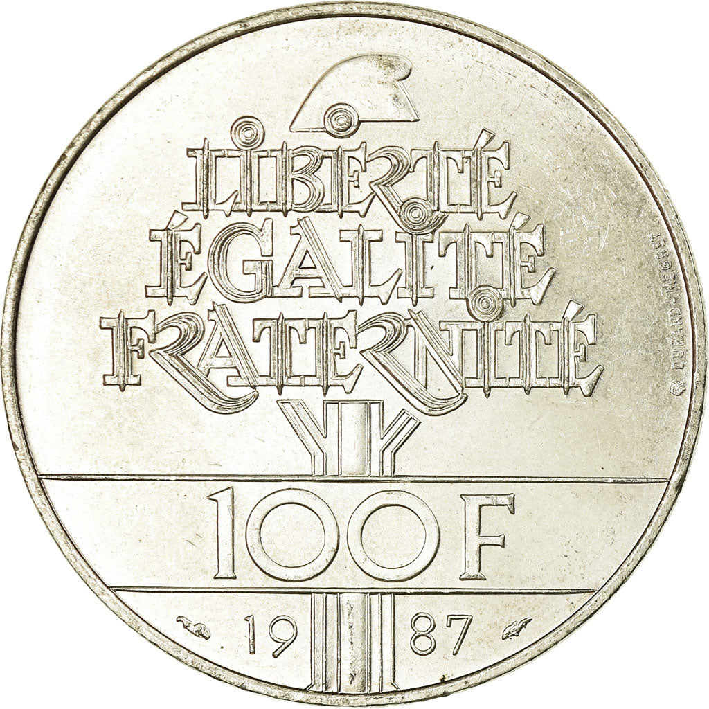 Monnaie, France, Lafayette, 100 Francs, 1987, TTB+, Argent, Gadoury:902, KM:962