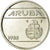 Moneda, Aruba, Beatrix, 25 Cents, 1998, Utrecht, MBC, Níquel aleado con acero