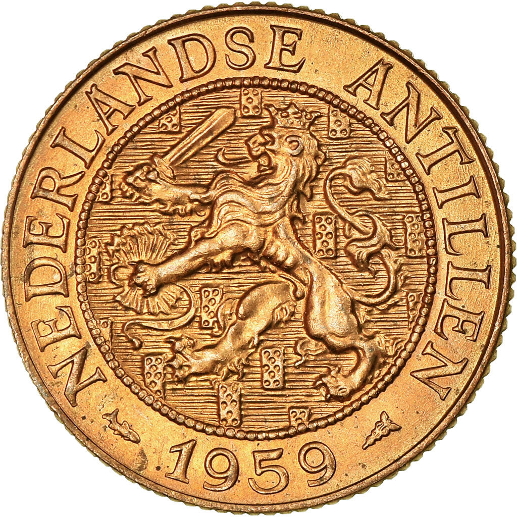 Coin, Netherlands Antilles, Juliana, 2-1/2 Cents, 1959, EF(40-45), Bronze, KM:5