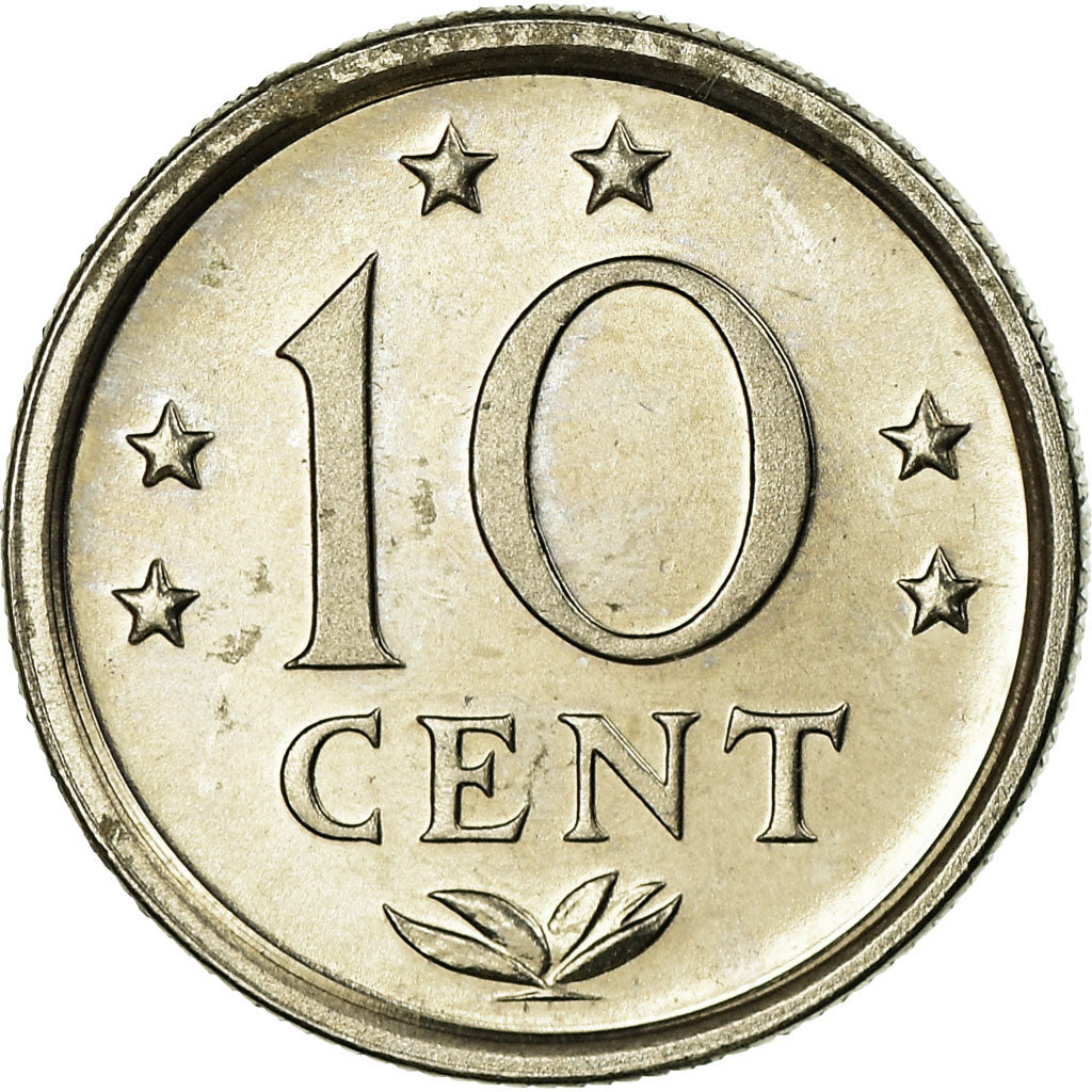 Coin, Netherlands Antilles, Juliana, 10 Cents, 1983, EF(40-45), Nickel, KM:10