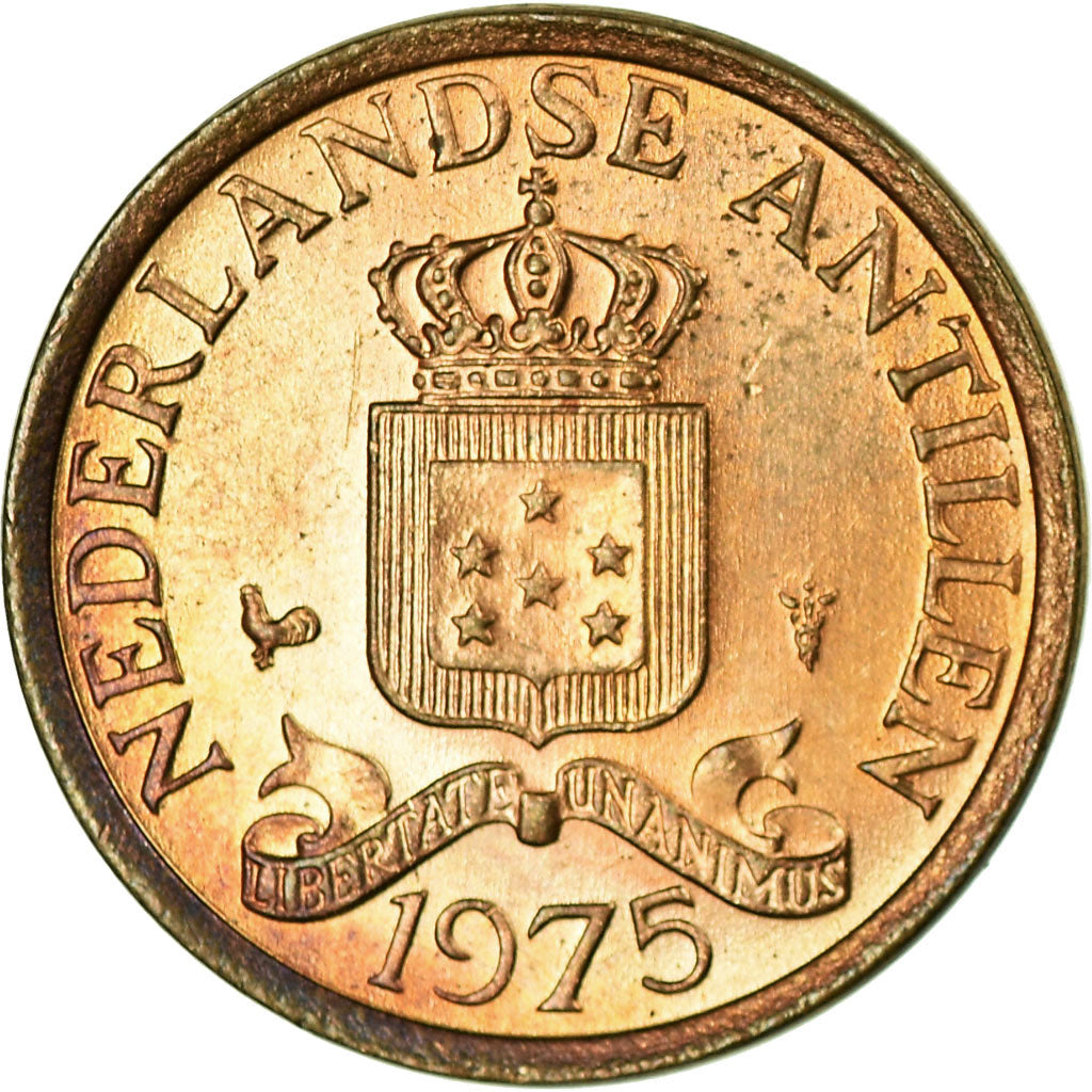 Coin, Netherlands Antilles, Juliana, Cent, 1975, EF(40-45), Bronze, KM:8
